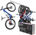 USA Based Ceiling Bike Hanger Slide Mount Up To 6 Bikes, Sliding Garage Bicycle Storage, 51" Heavy Duty Hanging Hook Racks 450lbs Limit, Overhead Mounted Hangers for Storing Bicycles | White