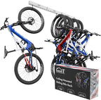 USA Based Ceiling Bike Hanger Slide Mount Up To 6 Bikes, Sliding Garage Bicycle Storage, 51" Heavy Duty Hanging Hook Racks 450lbs Limit, Overhead Mounted Hangers for Storing Bicycles | White