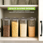 Utopia Kitchen Cereal Containers Storage Set – 2 Pack 4L(135.2 oz) Airtight Food Storage Containers with Lids, BPA-Free Cereal Dispensers for Pantry Organization and Storage (Clear)