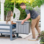 LIFETIME Outdoor Storage Cube Deck Box for Package Delivery, Patio Furniture Cushions, Garden Tools, Pool Accessories, 25 Gallon