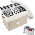 Board Game Storage, Board Game Organizer with 12pcs Zipper Bags and Writable Stickers, Board Organizers Storage with Lid for Office Supplies, Puzzles, Video Game, Craft Product