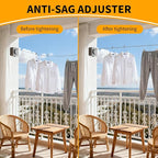 Anti-Sag Retractable Clothesline 40LB Capacity - 201in Stainless Steel Laundry Line for Indoor Outdoor, Wall Mounted Space Saving Easy Install (Gray)