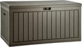 YITAHOME 90 Gallon Large Deck Box with Side Handles, Outdoor Double-Wall Storage for Patio Furniture Cushions, Garden Pool Accessories, Waterproof & Lockable