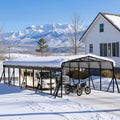 20x40FT Metal Carport, Heavy Duty Car Port Canopy with Metal Roof and Frame, Extra Large Carports Withstand Strong Wind or Heavy Rain, Suitable for Parking Pickup, Boat, Car, and Tractor