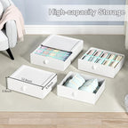 Underwear Organizer Drawer, 15 Cells Plastic Socks Drawer, Stackable Closet Organizer, Storage Box for Bras, Panties, Snacks, Grey