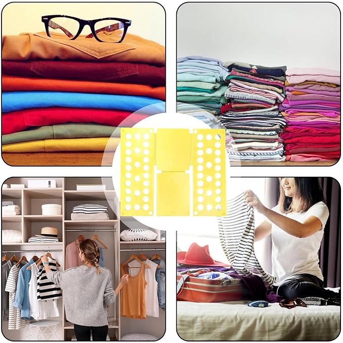 2 Pack Shirt Folding Board Adult ABS T Shirt Folder Clothes Folding Board Laundry Folder Boards Fast Foldable Laundry Organizer Liner Sorter Fold Helper For Adults Children Travel Home Dorm