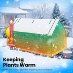 Quictent Raised Garden Bed Galvanized Raised Beds for Gardening Vegetables with Cover 8x4x2 ft Metal Planter Box Outdoor Use, Green