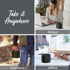 Bentgo Stainless Insulated Food Container - 2.4 Cups (19 oz), Triple-Layer Insulation, Vacuum Seal, Leak-Proof, Built-In Handle, Wide Opening, Premium Stainless Steel, for Cool/Warm Foods (Black)