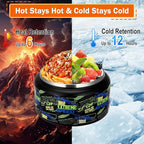 13.5oz Kids Soup Jar for Hot Food Vacuum Insulated Food Jar with Buckle Lid, Stainless Steel Wide Mouth Leak Proof Lunch Container for School Picnic Travel (Car Black)