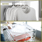 Sweater Drying Rack, 4-Layer Stackable Flat Clothes Drying Rack, Laundry Drying Rack, Mesh Air Dryer, Portable Dry Rack for Indoor & Outdoor