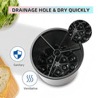 Utensil Holder For Kitchen Counter Organizer Extra Large Silverware Caddy Cooking Utensil Stainless Steel Rotating Kitchen Storage 3 Compartment Flatware Spoon Spatula