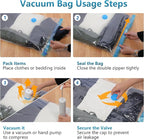 24 Pack Vacuum Storage Bags with Electric Pump，Space Saver Bags（5 Jumbo/5 Large/5 Medium/5 Small/4 Roll）,Compression for Comforters and Blankets, Sealer Clothes Storage