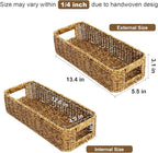 Resin Wicker Toilet Paper Basket: Water-Resistant Handmade Organizer - Natural Tan for Organic Back of Toilet Tank top & Scandinavian Kitchens 1pack