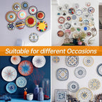 Bilillo 10 Pack Plate Hangers for the Wall, Suitable for 8-10 inch Art Plate, Stainless Steel Invisible Heavy Duty Wire Plate Holder with Wall Hooks, Plate Hangers for Displaying Plates, Platter, Dish