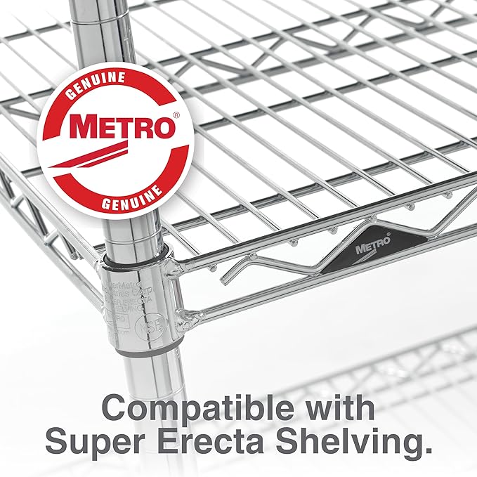 Metro 63P Metro Site Select Chrome Plated Steel Stationary Post, 1" Diameter x 62-9/16" Height (Pack of 4)