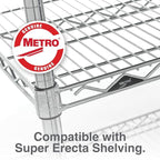 Metro 63P Metro Site Select Chrome Plated Steel Stationary Post, 1" Diameter x 62-9/16" Height (Pack of 4)