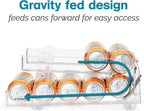 Polder Gravity Feed Can Dispenser, BPA-Free Plastic Beverage and Drink Dispenser, Holds Up to 10 Soda Cans, Ideal for Refrigerators and Countertops, Fridge Organizer, 14" x 5.3" x 6.1"
