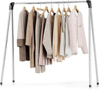 TOOLF Clothes Drying Rack Foldable, Laundry Drying Rack Stainless Steel, Portable Clothes Rack, Drying Rack for Clothing, Indoor Outdoor, Free-Standing, Large Capacity