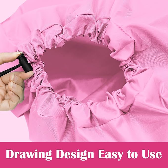2 Pack XL Travel Laundry Bag, Machine Washable Dirty Clothes Organizer, Large Enough to Hold 4 Loads of Laundry, Easy Fit a Laundry Hamper (Black + Pink)
