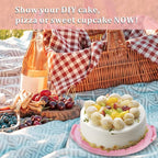 10in Plastic Cake Carrier with Handle, Round Cake Holder with Lid Pink Cake Container for 6in/8in/10in Cake(pink)