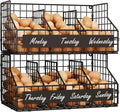 keomaisyto Egg Holder Countertop with 5 Dividers & DIY Labels to Separate Eggs, 2-Tier Stackable Wire Baskets, XXL Egg Basket for Gathering Fresh Eggs - Egg Organizer for Wall-Mounted(Patent Pending)
