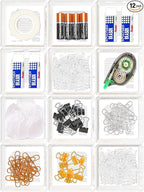 Simple Houseware Clear Drawer Organizer for Office Bin Desk Storage, 3.25"x 3.25", 12 Packs