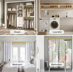 1.3 Inch Diameter Closet Rods for Hanging Clothes 17-28 Inch Adjustable, Metal Heavy Duty Closet Pole, Gold Closet Bar for Hanging Clothes, Suitable for Closet, Wardrobes, Bathroom, Windows