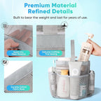 EUDELE 2 Pack Mesh Shower Caddy Portable for College Dorm Room Essentials, Shower Caddy Dorm with 8-Pocket Large Capacity,Shower Bag for Beach,Swimming,Gym