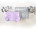 Aluminum 27" Collapsible Wall Mounted Clothes Drying Rack, Space Saver, Easy Storage, Retractable