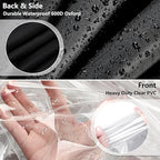 Wire Rack Covers,Heavy Duty 600D Dustproof Waterproof Storage Rack Covers for Metal Shelves,Storage Shelf Cover with Zipper for Wire Shlef,24''W x 19''D x 72''H,Black with Clear Front