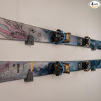 Horizontal Wall Ski Holder – Space-Saving Ski Wall Mount for Garage & Home Storage | Holds 1 Pair of Skis | Mountain, Snowflake & No Design Styles (Black, Snowflake | Without Gear Hook)