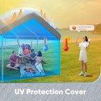 ADVANCE OUTDOOR Replacement Top Cover Tarp for 10x20 ft Carport Canopy with Ball Bungees, Sliver Gray, One Roof Only