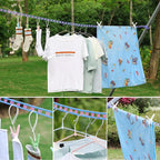 3-Pack Windproof Clothesline with Hooks – Super Strong and Durable, PE Material, 16ft – Ideal for Indoor/Outdoor Use & Travel
