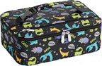 Small Lunch Box Insulated Lunch Bag for Women Men, Bento Kids Lunch Box, Compact Portable Thermal Meal Cooler Bags with Buckle Handle for Work & School, Purple Dinosaur 5L
