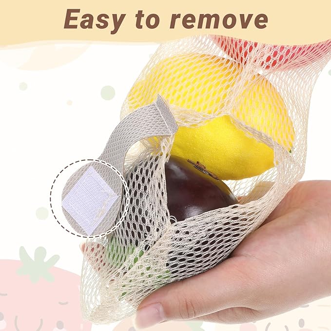 KALIONE 5 Packs Potato & Onion Bags, Hanging Mesh Storage Bags, Long and Large Reusable Net Produce Bags for Fruit Veggies, Suitable for Kitchen and Grocery