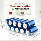 Utopia Kitchen Soda Can Organizer and Dispenser for Refrigerator/Pantry - Durable Can Storage Organizer Fridge & Kitchen Organization - (Clear, Set of 6)