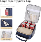 Lunch box Lunch bag for men women Insulated Lunchbox Lunch bags for Work Picnic Travel (Navy blue)