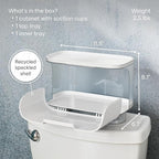 YouCopia Hideaway Toilet Cabinet, Over The Toilet Bathroom Organizer for Paper Rolls, Wipes and Accessories