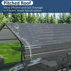 12x20 Metal Carport Carports with Enhanced Base Heavy Duty Garage Outdoor Galvanized Car Shelter for Car, Boats and Truck