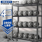 BILT HARD 46" W x 24" D x 72" H Heavy Duty Garage Shelving, 4-Tier Industrial Metal Shelving Units with Adjustable Shelf, Steel Utility Shelves for Warehouse, Garage