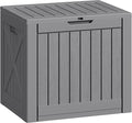 Greesum 40 Gallon Outdoor Deck Box with Lock, Resin Storage Chest for Patio Furniture Cushions, Garden Tools, Pool Toys, Waterproof & UV Resistant, Large Capacity, Gray