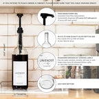 Demi's Home 25.4 oz 750 ml Glass Coffee Syrup Dispenser for Coffee Bar - 4 Pack - Comprehensive Label Set & ¼ oz Pumps Included