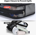 F-color Mesh Shower Caddy Portable with Zipper -Dorm Room Essentials for Guys Girls with S Hook, Shower Bag Basket Tote for College Camping Toiletry Bathroom, Black