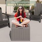 50 Gallon Outdoor Storage Box, Resin Deck Boxes Outdoor Waterproof For Patio Furniture, Garden Tools, Pool Supplies, Lockable And UV Resistant (Striped Gray)