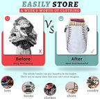 Baseball Texture Pattern Laundry Basket Foldable With Handles Tote Bag Oxford Cloth Funny Laundry Hamper Clothes Storage Bucket Toy Organizer 18.9" x 16.5" For Bathroom/Laundry/Bedroom