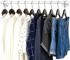 WEBI Clothing Rack Wall Mount,32" Industrial Pipe Clothes Rack for Hanging Clothes,Heavy Duty Iron Garment Rack Bar,Retail Display Clothes Rod for Closet,Laundry Room,White,2 Packs