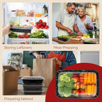 Reli. Meal Prep Containers (100 Pack, 32 oz.) | 1 Compartment Food Containers with Lids | Microwavable Freezer Dishwasher Safe - Bento Box