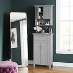 RiverRidge Somerset Two-Door Bathroom Storage, Gray Wall Cabinet, Grey, Set 1