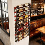 Wine Rack Wall Mounted: 20 Bottles Display Hanging - Large Capacity Wine Storage for Wine Lovers, Bar Operators as Wine Cellar/Bar/Restaurant/Hotel Lobby Display.