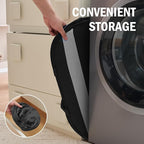 Collapsible Laundry Baskets, Foldable Tear Proof Pop Up Hamper with Reinforced Carry Handles, Durable Laundry Hamper for Home, Laundry, Bathroom, Dorm or Travel (Black, 2 Pack)